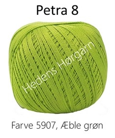 Dmc Petra nr. 8 farve 5907 æble grøn